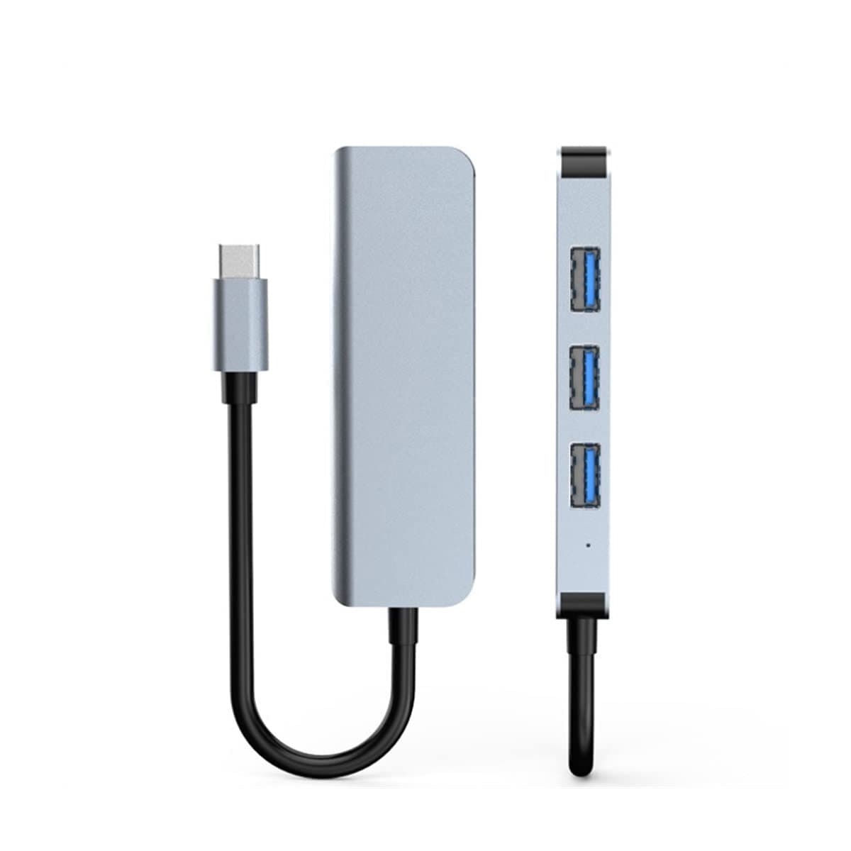 Dual Type-C USB A Hub med 4 USB3.0-porter