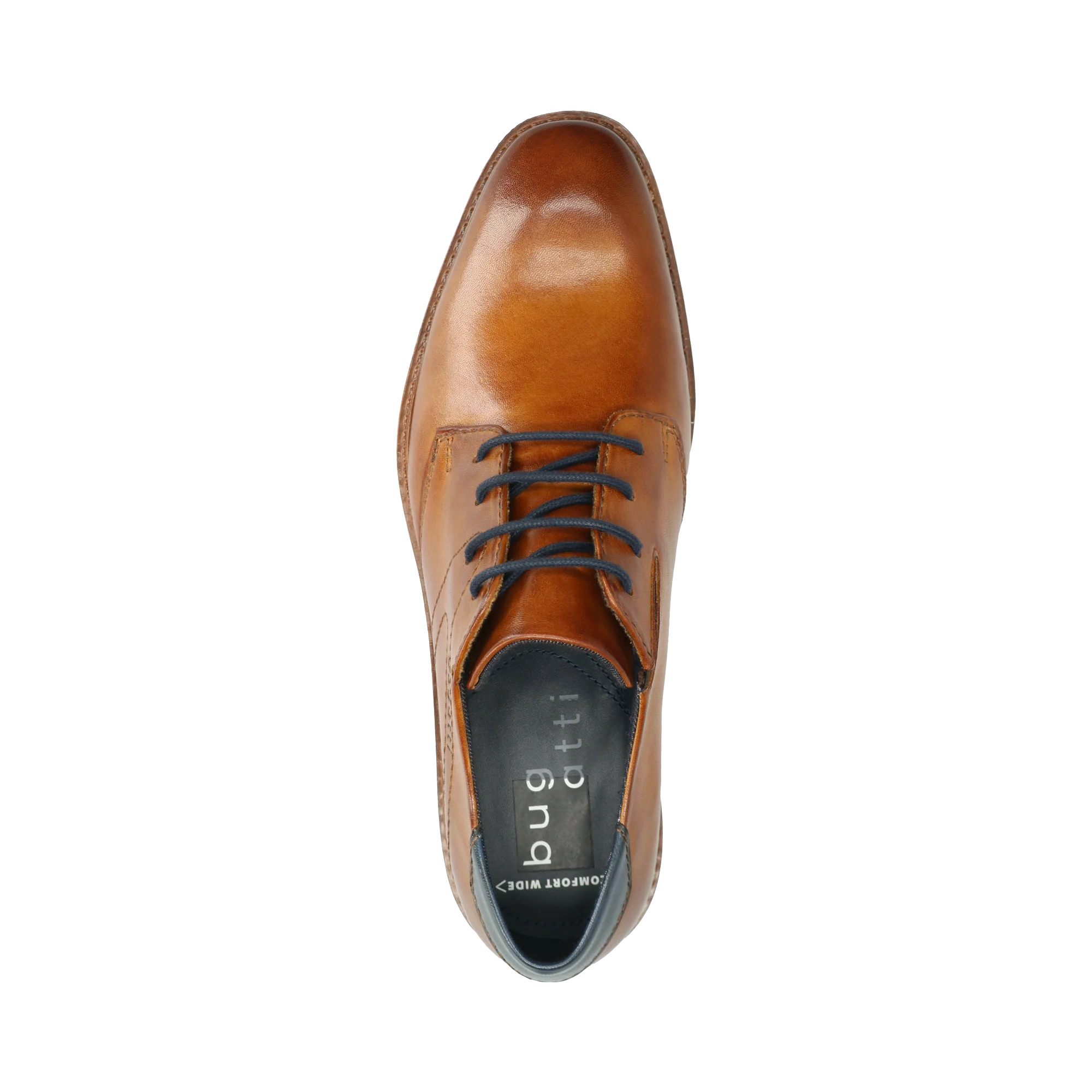Leder Business Schnürer cognac