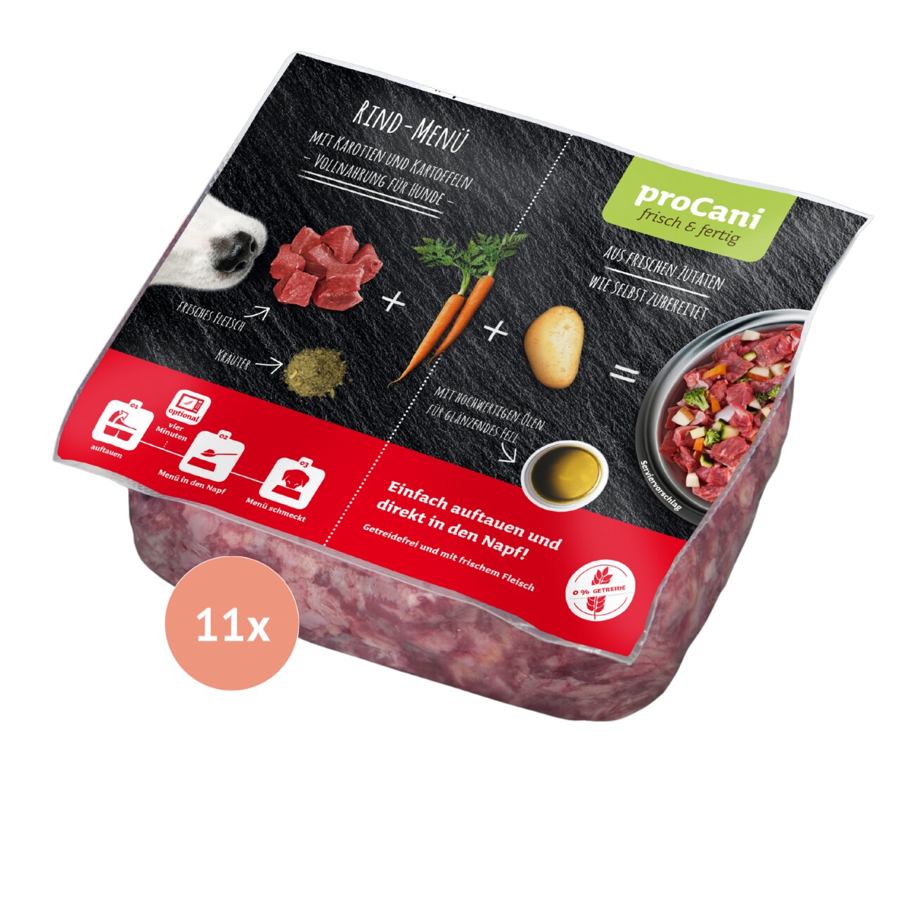 ProCani Menü Paket Rind und Huhn 22x500 g