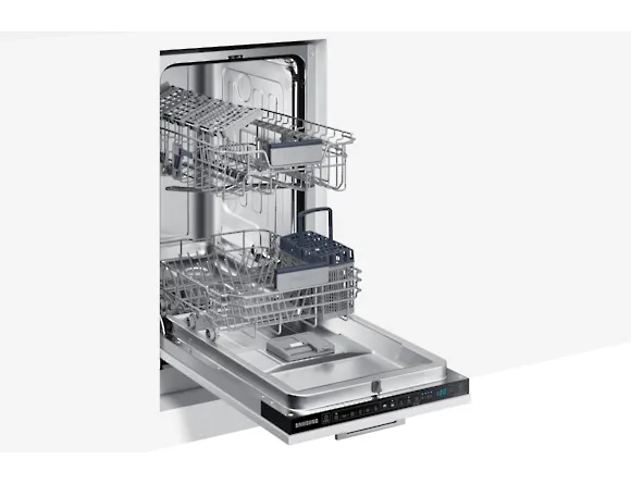 Samsung DW50R4060BB, Fuldt indbygget, Slimline (45 cm), Touch Control, Kurv