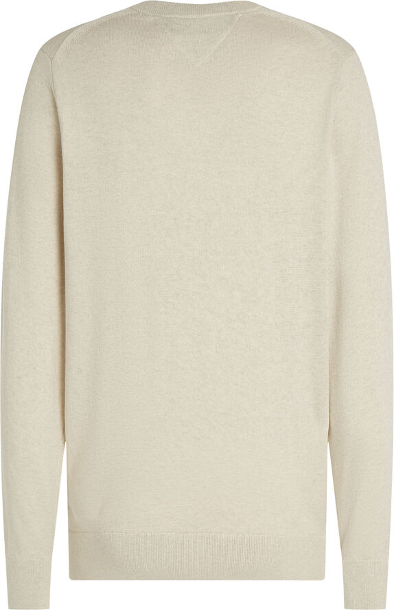 Tommy Hilfiger PIMA ORG CTN CASHMERE CREW NECK Heathered oatmilk