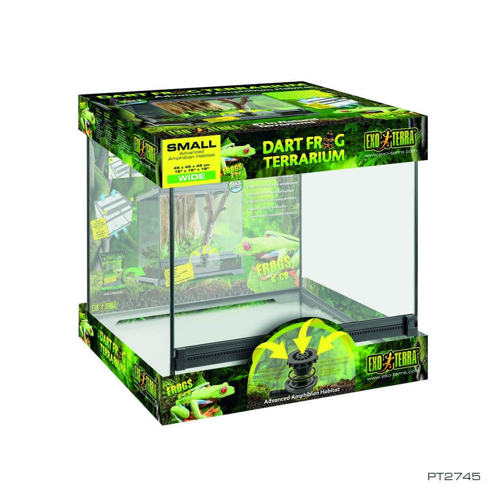 Exo terra terrarius grenouilles 45x45x45cm