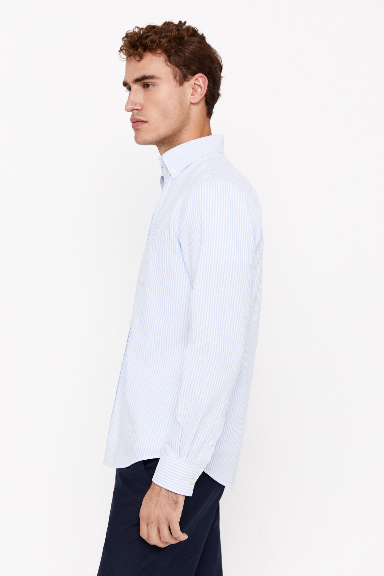camisa oxford listrada