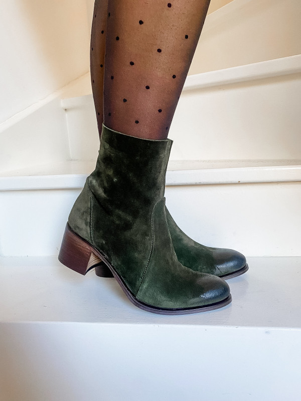 Aliwell - Bottines ALIAS Velours Bosquet