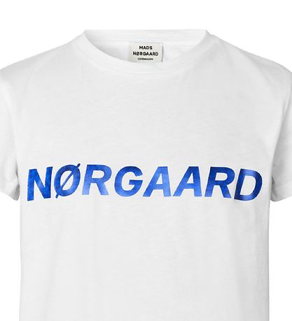 Mads N?rgaard T-shirt - Tuvina - Hvid m. Bl?