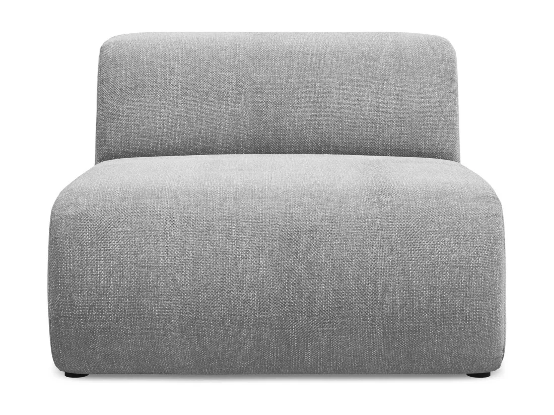 Fauteuil pour canapé modulable en tissu chenille - gris clair - EKAHI