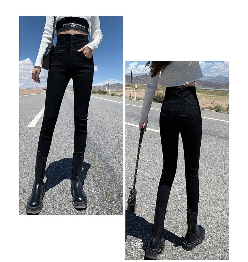 Ewane - Skinny jeans met hoge taille
