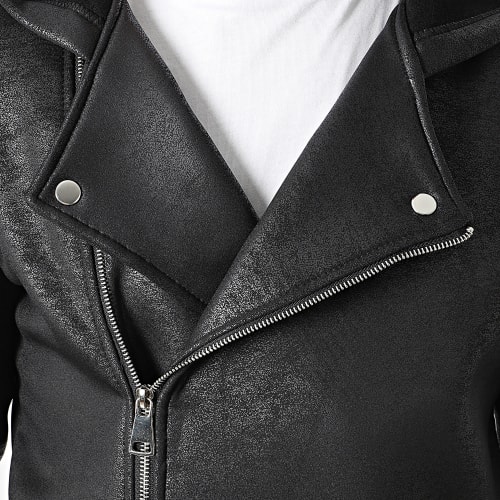 Veste Zippée Capuche Noir