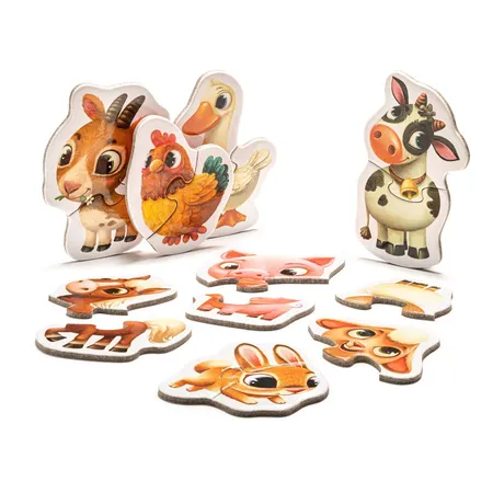 Cubika Puzzle 8 in 1 «Bauernhoftiere» 16 Teile
