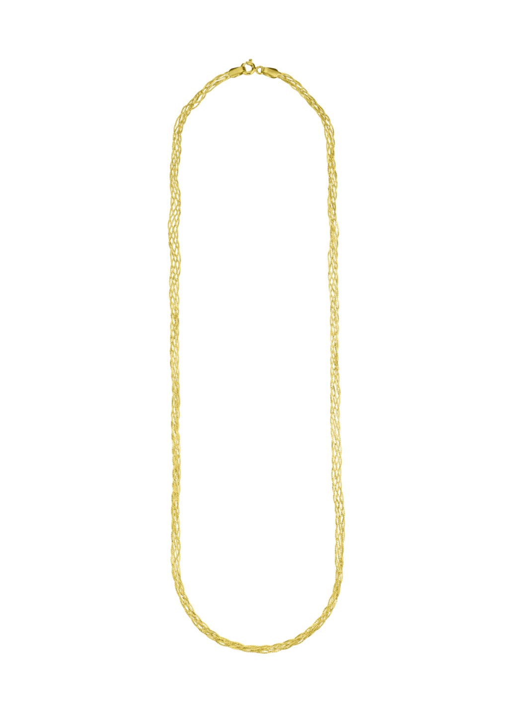 Geflochtene Halskette aus Gold