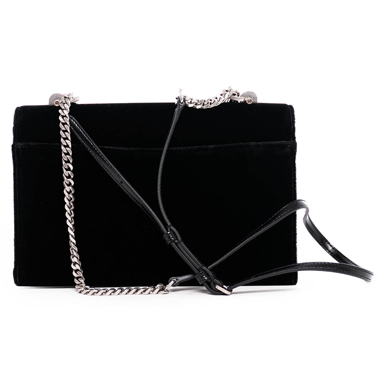 Saint Laurent Sac bandoulière en Velours noir - Neuf sans étiquette - L.23 cm