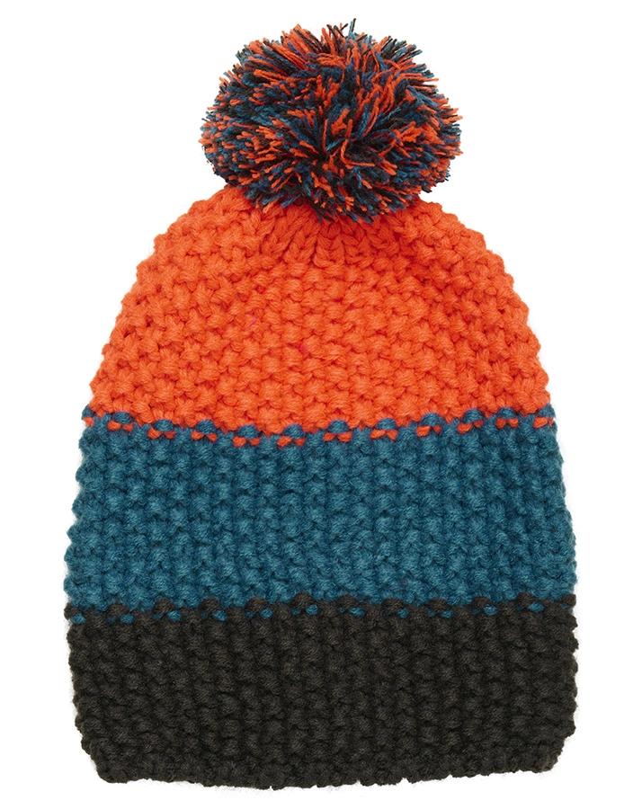 Strick-Mütze COLOR POM in legion blue