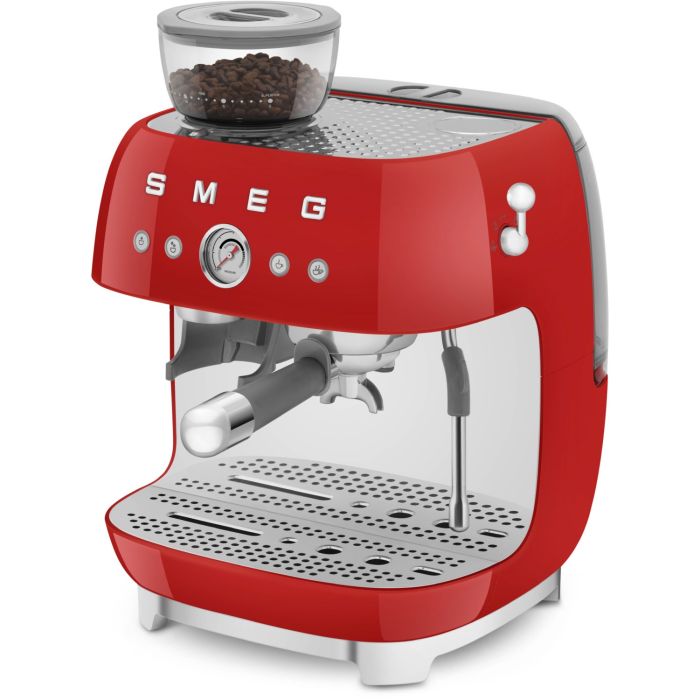 SMEG Espressomaschine mit Mahlwerk 50's Style EGF03RDEU Rot