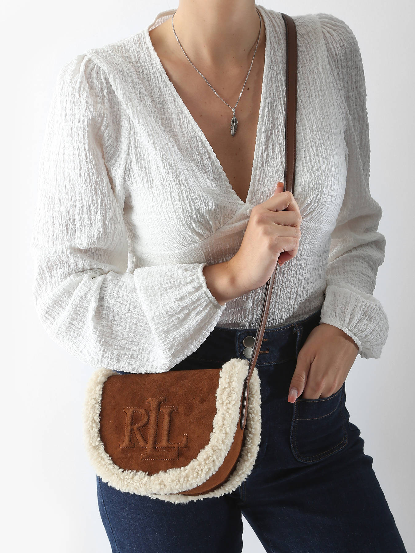 Sac bandoulire Anstey cuir LAUREN RALPH LAUREN