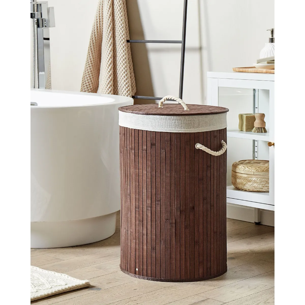 Beliani Panier SANNAR - Marron Sombre
