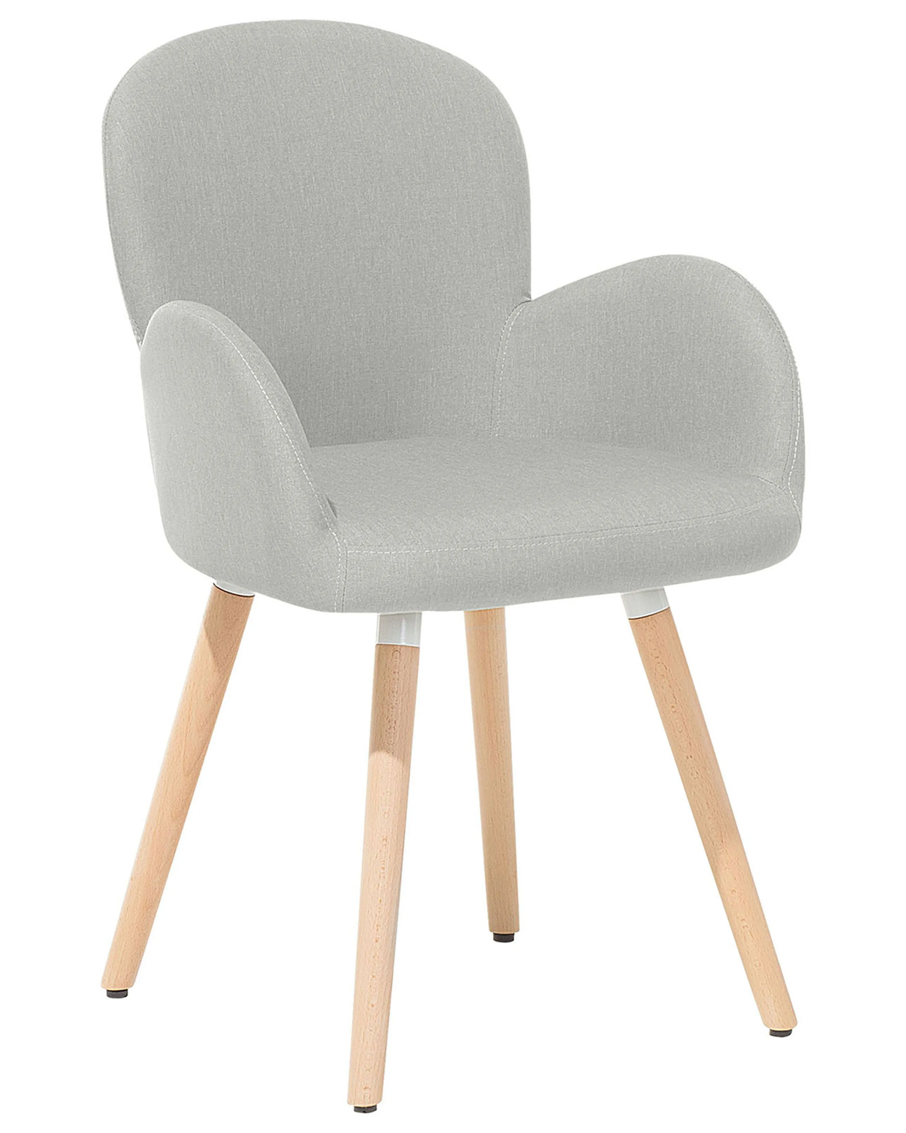 Set van 2 eetkamerstoelen BROOKVILLE Stof Lichtgrijs