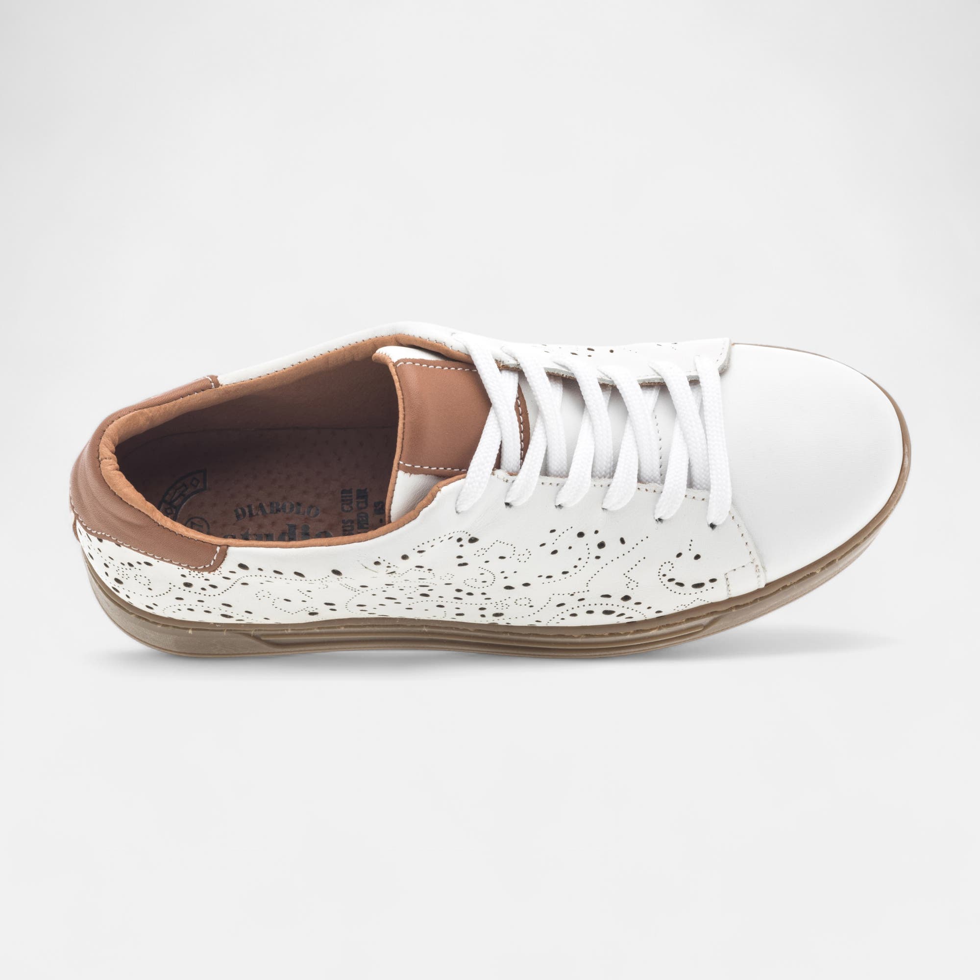 Baskets basses Femme en cuir blanc