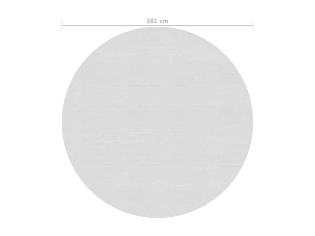 Film solaire de piscine flottant PE 381 cm Gris