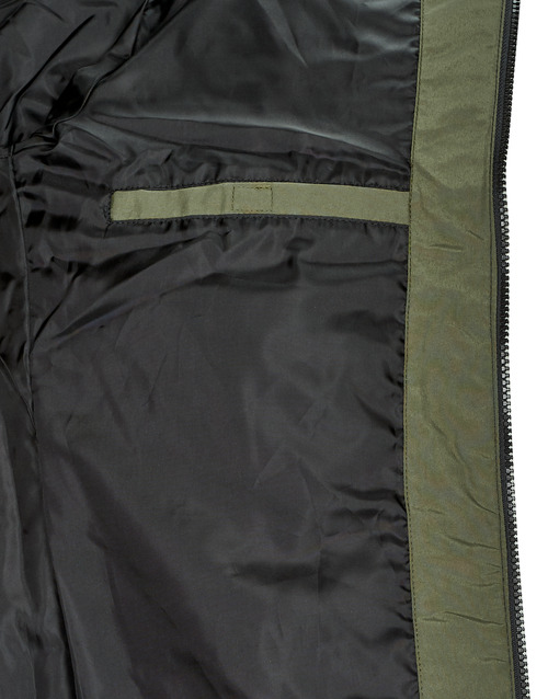 Jack & Jones - JJERUSH HOOD BOMBER - Kaki / Blanc / Noir