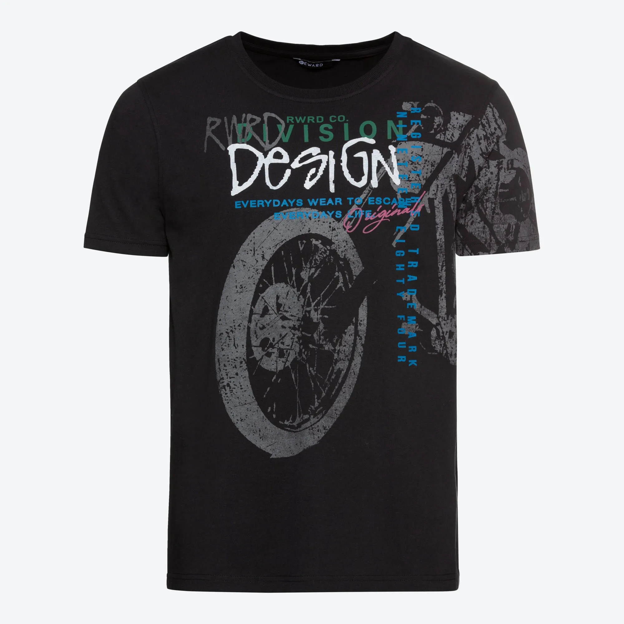 Herren-T-Shirt mit Motorrad-Aufdruck