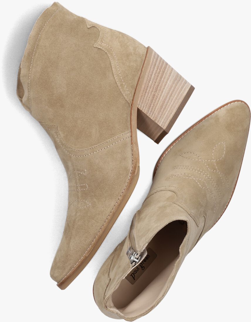 PAUL GREEN beige paul green enkellaarsjes 8125