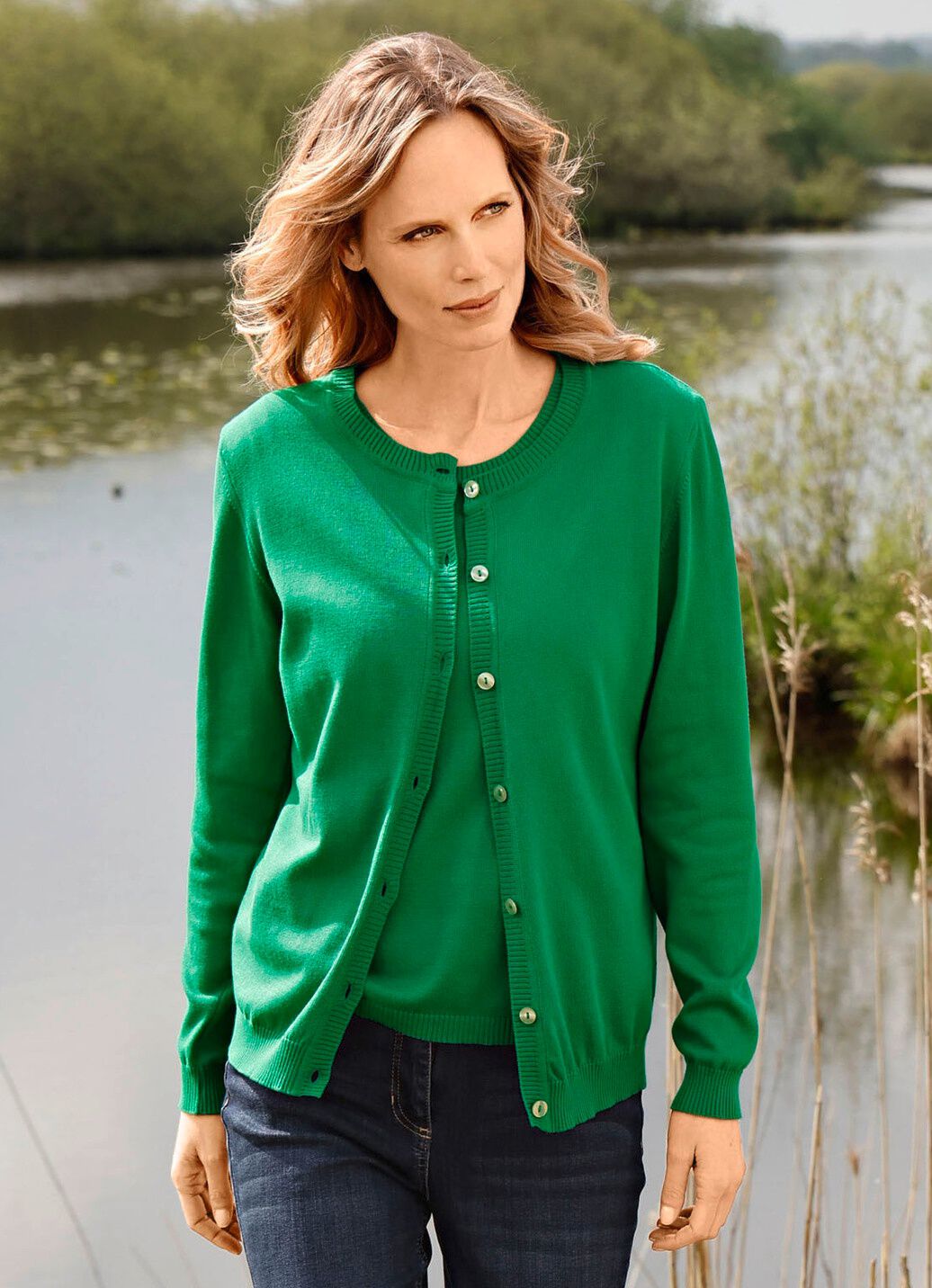 Strickjacke aus reiner Baumwolle