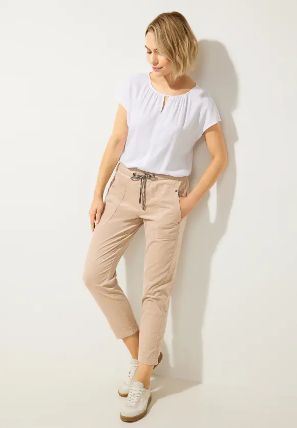 Loose Fit Cordhose - dull bleached sand