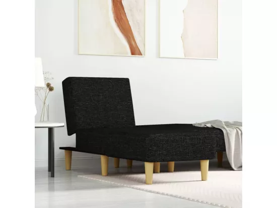 Prolenta Premium - Chaise longue noir tissu