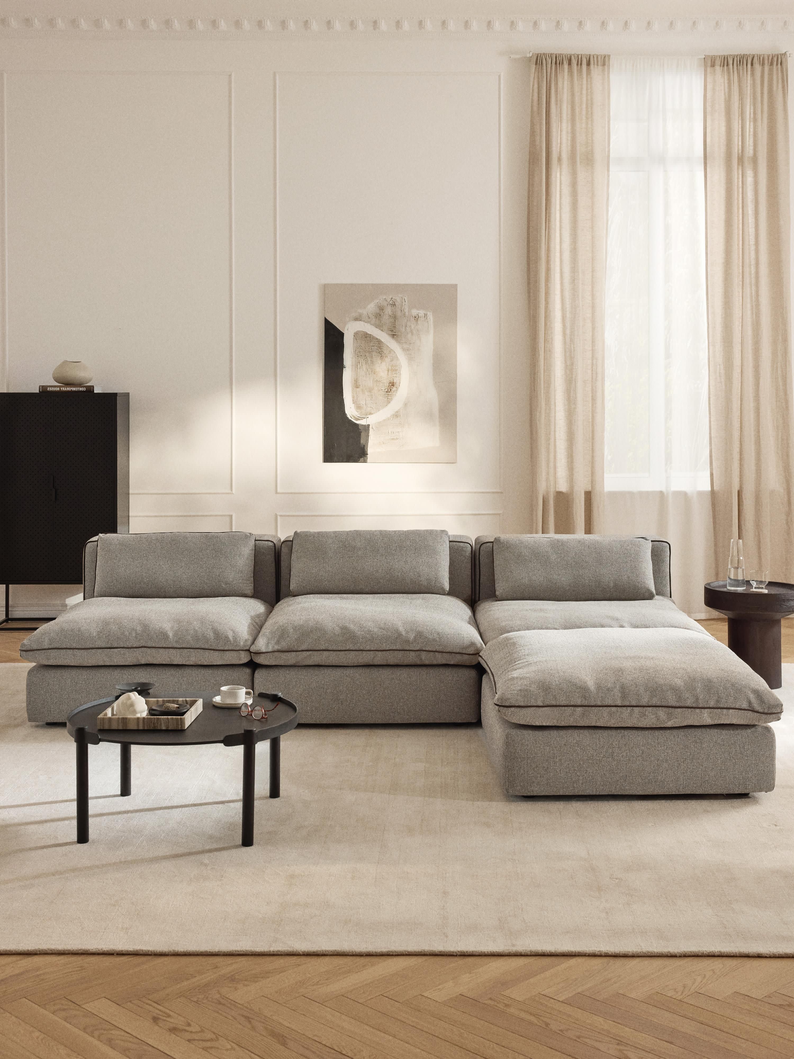 Modulaire XL bank Felix met poef (links/rechts)