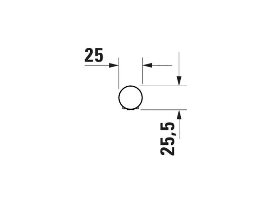 Pommeau de douche DURAVIT Universal 2,5 cm chromé