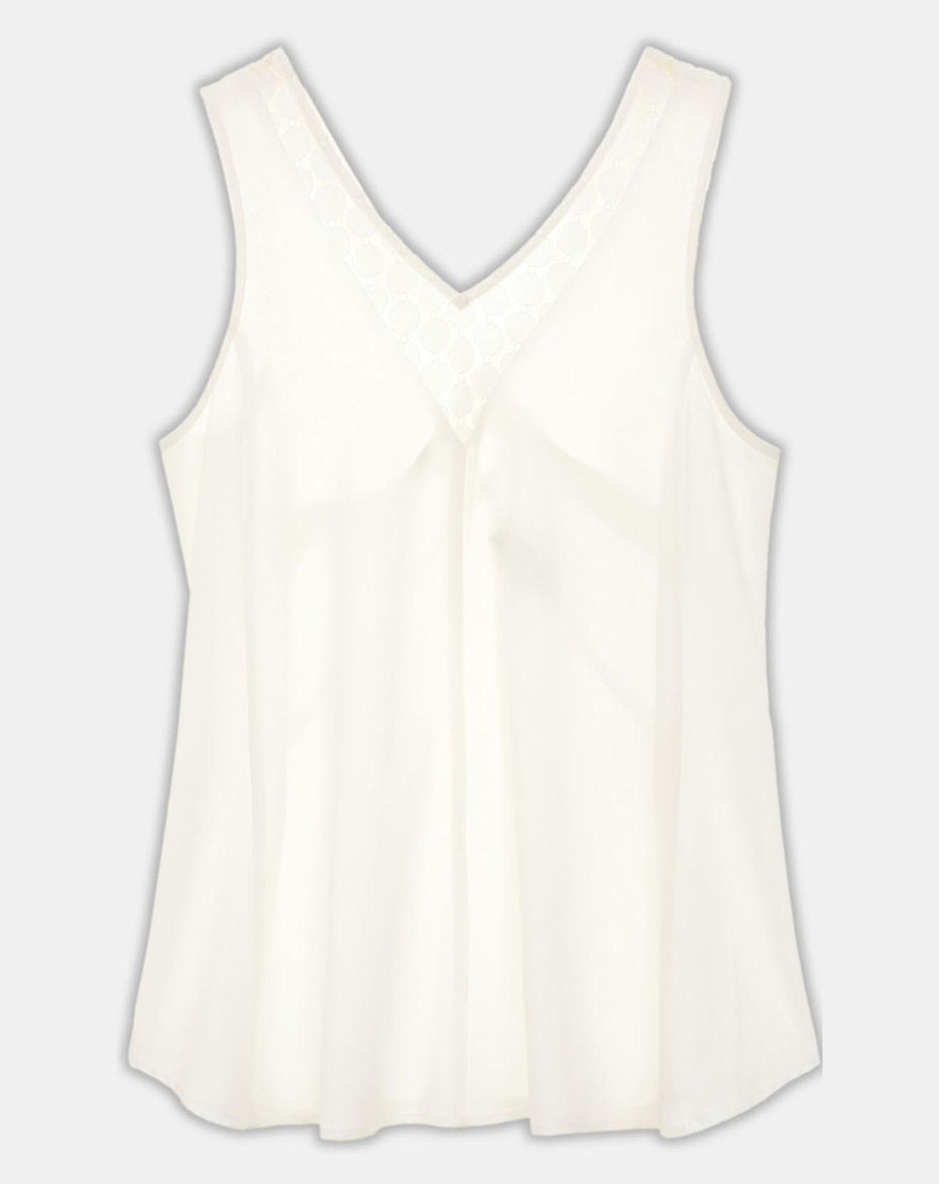 Molly Bracken Top fluide brodé blanc