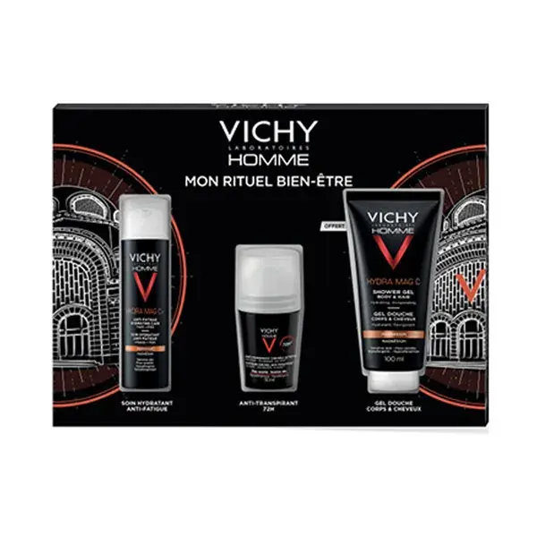 Conjunto de Ritual de Bem-Estar Facial e Corporal Vichy Vichy Homme