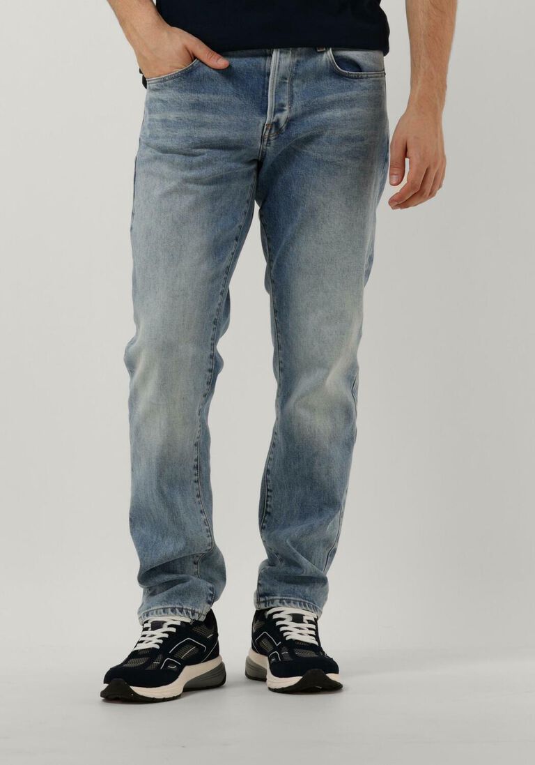 G-STAR RAW lichtblauwe g-star raw straight leg jeans 3301 regular tapered