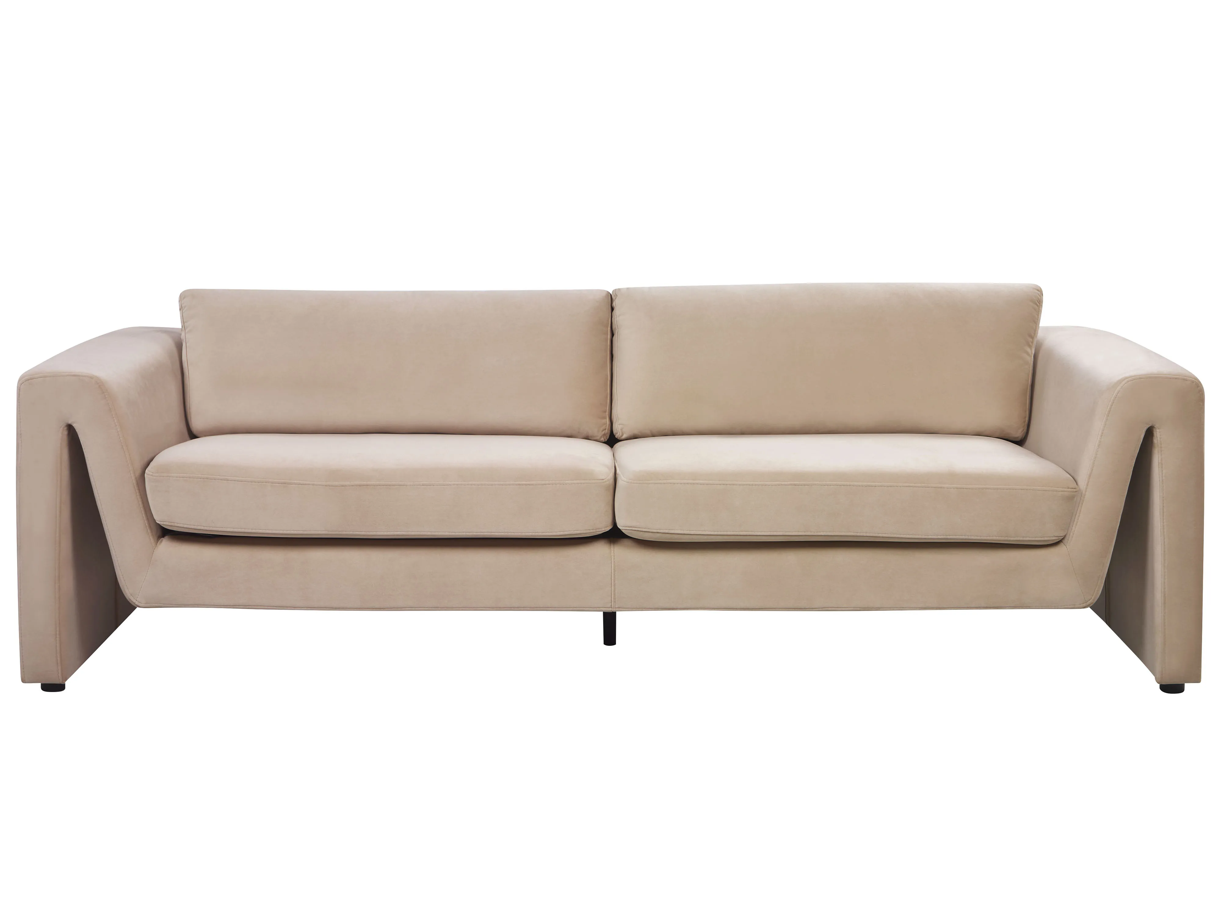 Bank 3-zits MAUNU Fluweel Zandbeige
