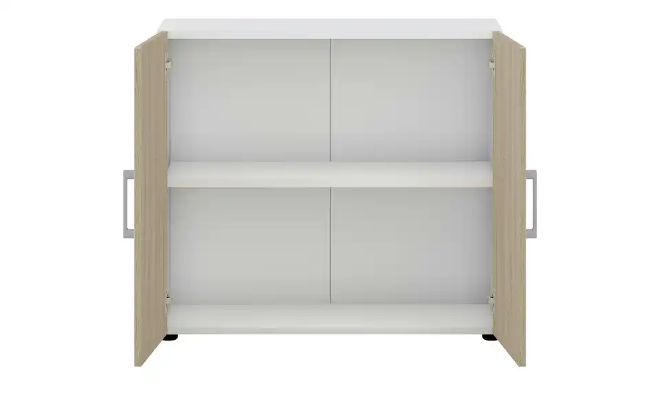 Aktenschrank Kasai 2 Türen 72 cm Weiß, Eiche Sonoma (Nachbildung)