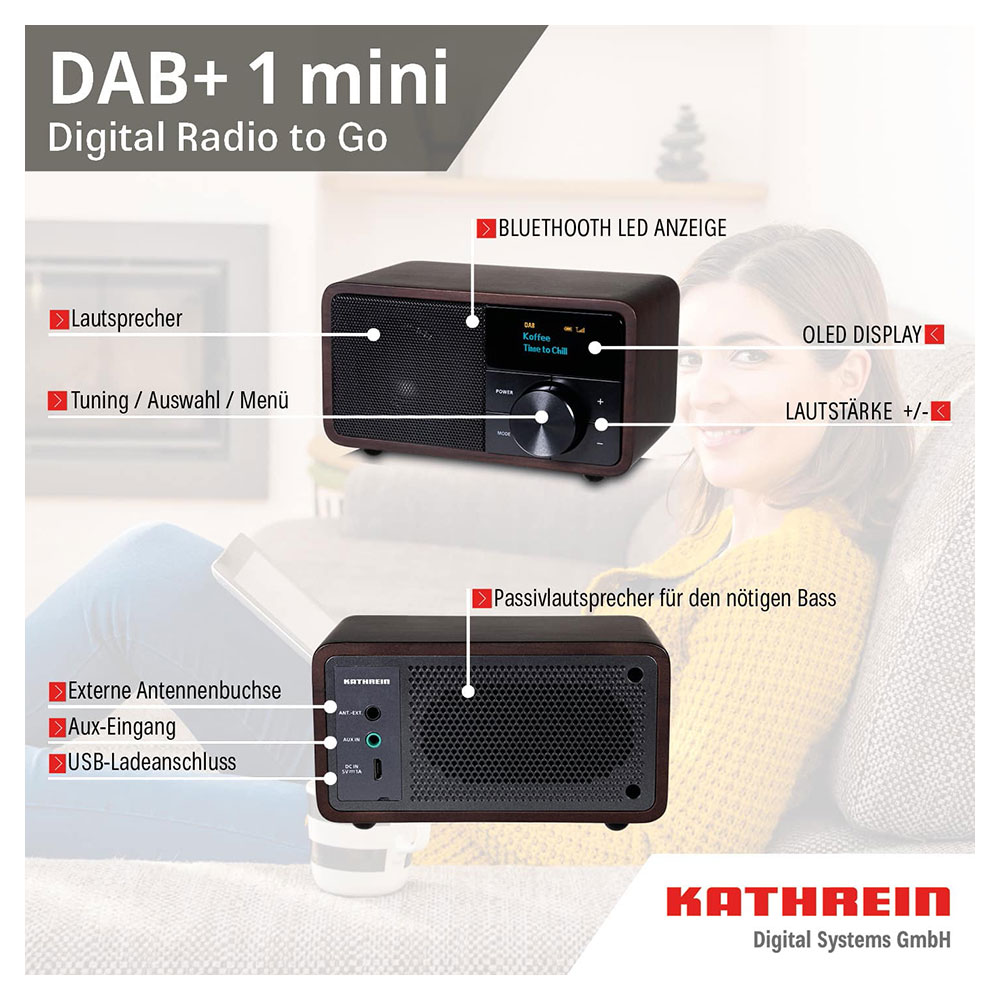 Kathrein DAB+ 1 mini radio - Silver
