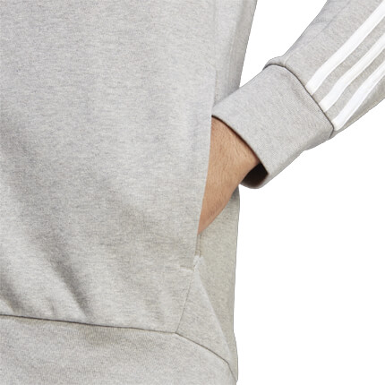 Adidas SportswearEssentials French Terry 3-Stripes Hoody - grau