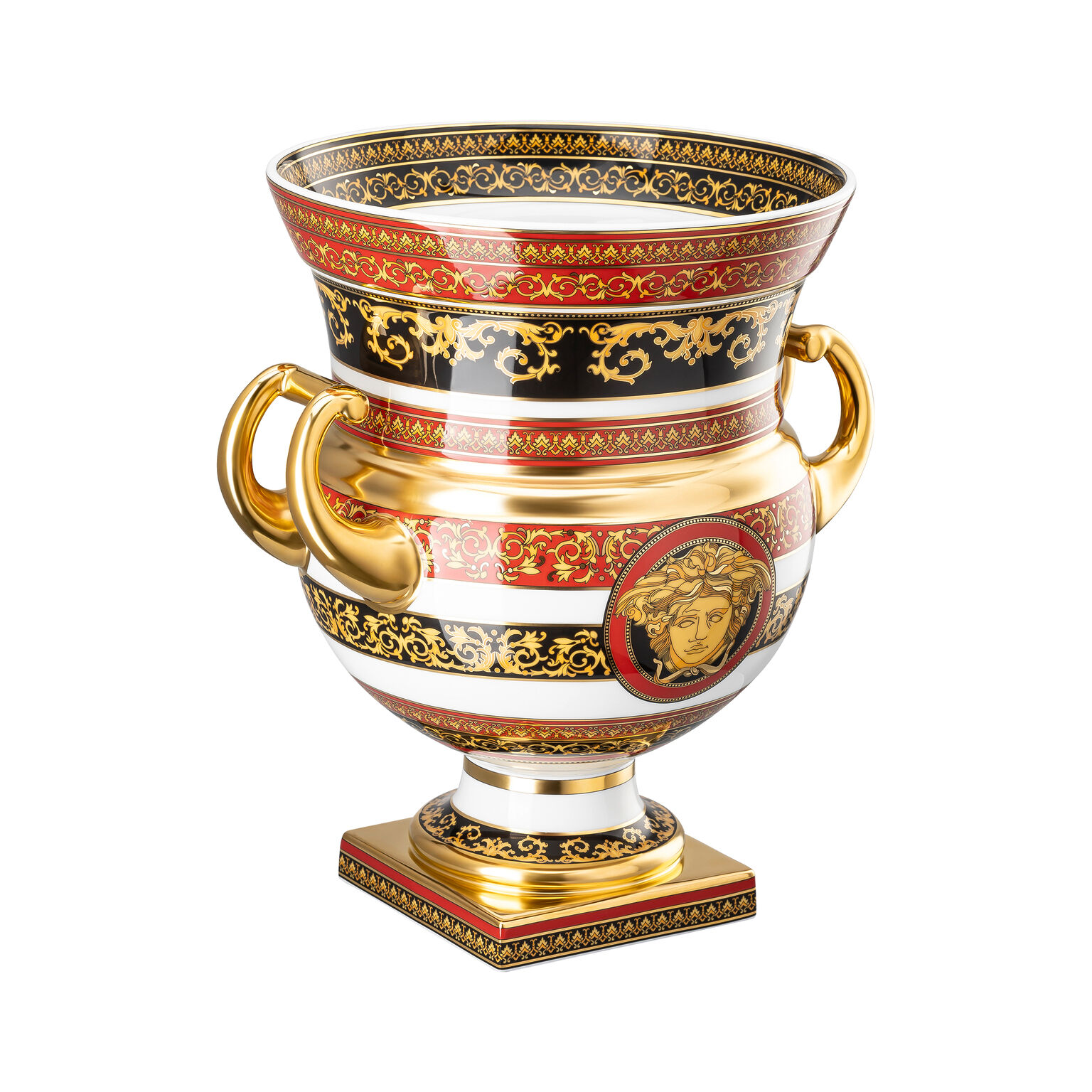 Amphora Medusa Vase auf Fuß 33 cm