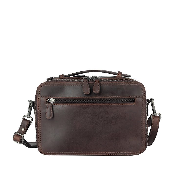 Sparwell Knox Crossbody Bag Dark Brown