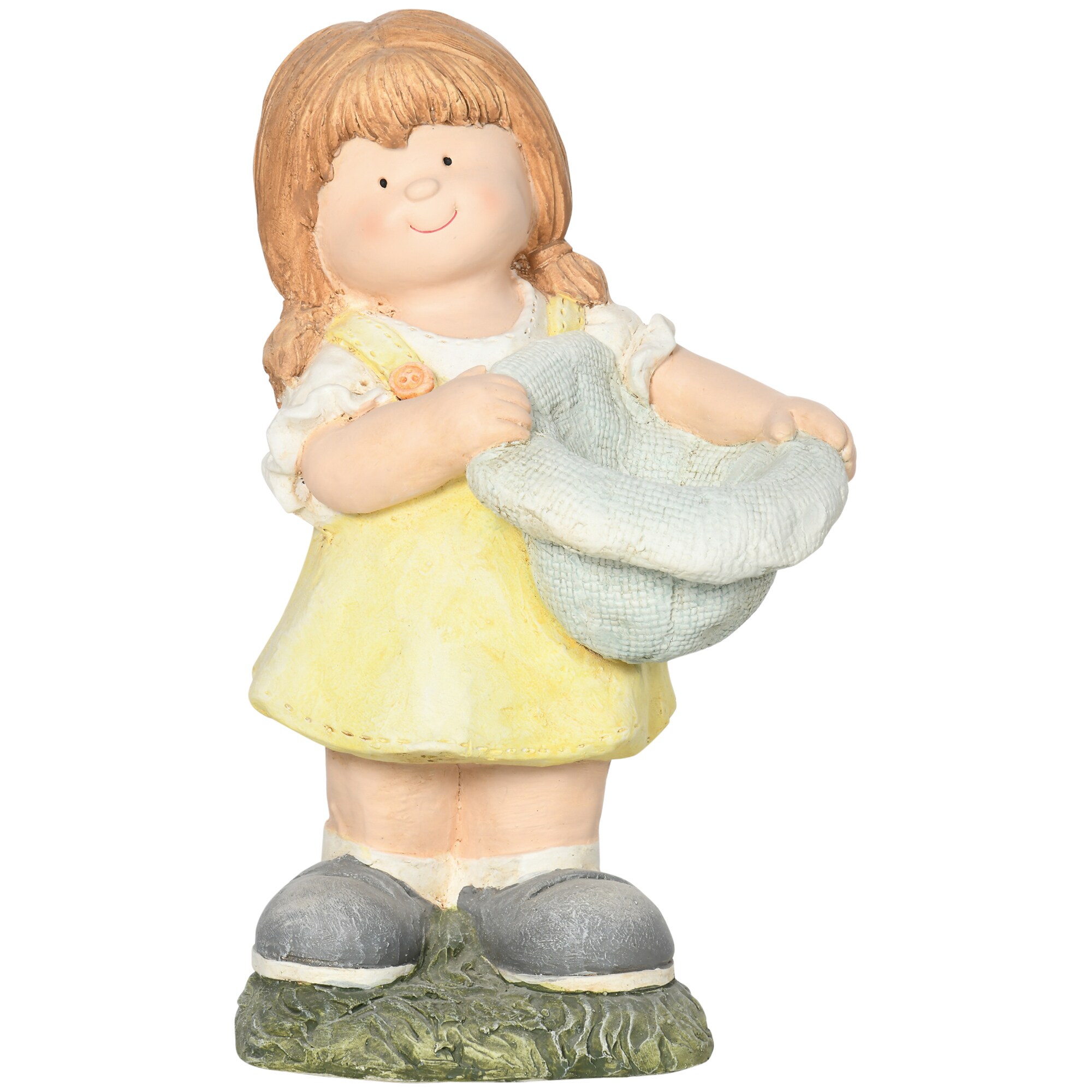 Outsunny Gartenfigur mit Hut mehrfarbig 27L x 21B x 45H cm