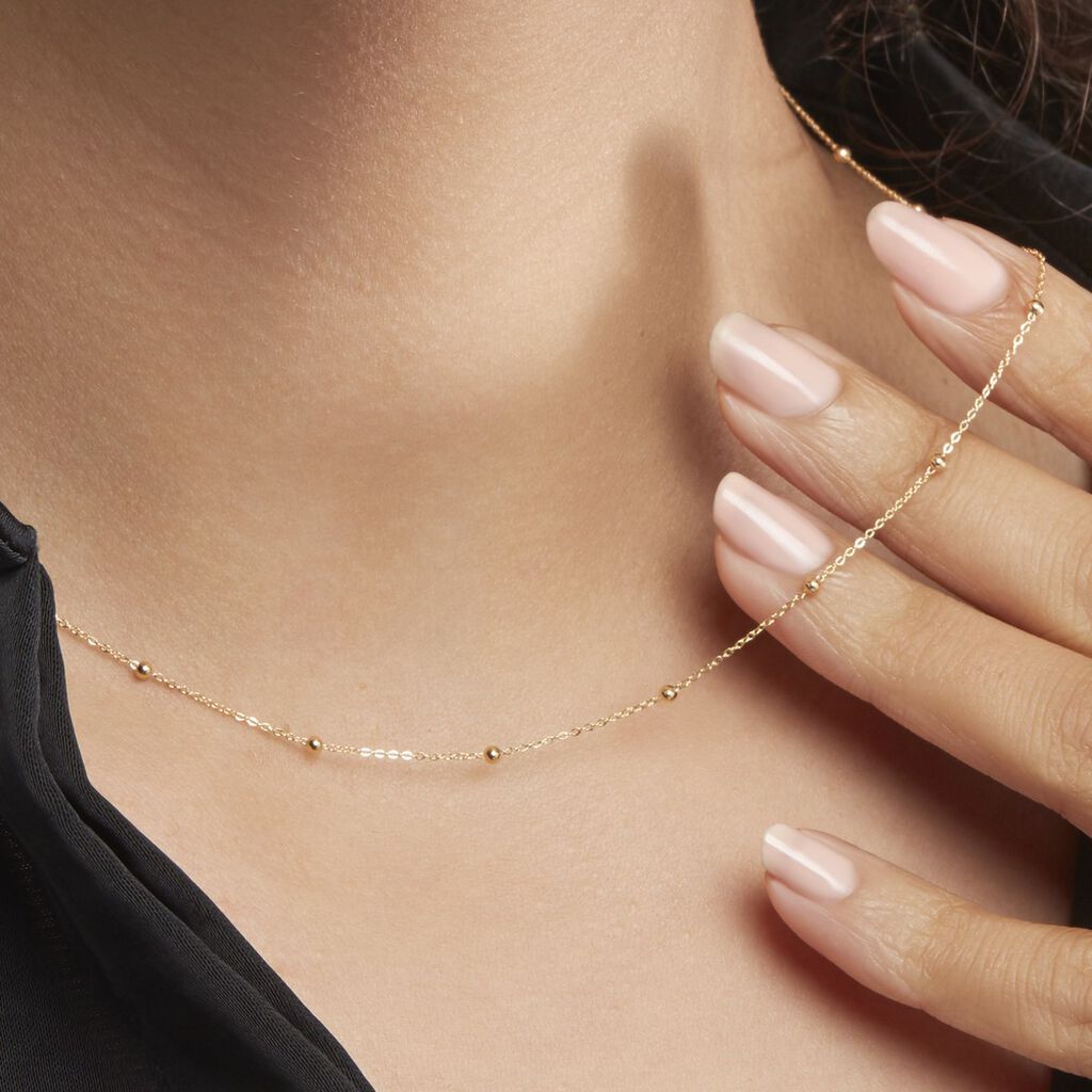 Collier Petites Boules Or Jaune