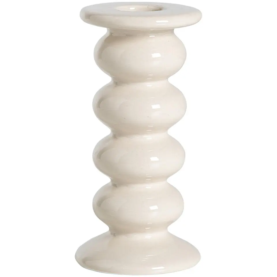 Kandelaar Bobble - off-white -13xØ6,2 cm