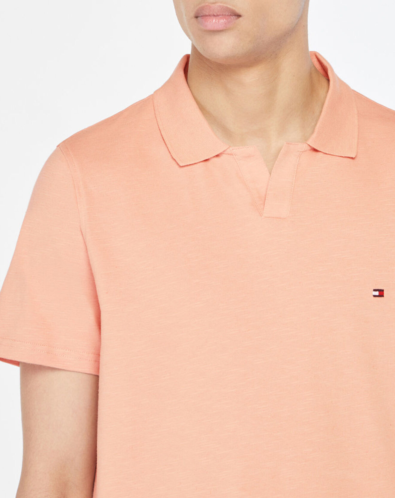 Tommy Hilfiger Polo slim Tech saumon