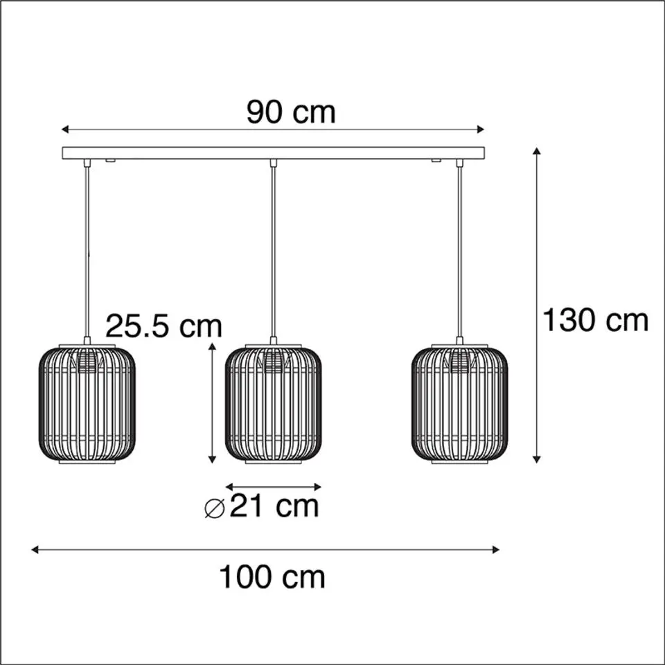 Qazqa hanglampen manila beige e27