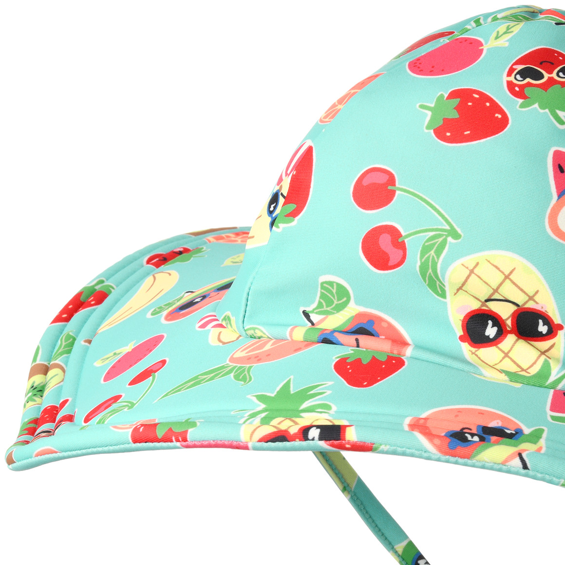 Famy Mädchen UV-Badehut mit Allover-Print UPF60 helltürkis
