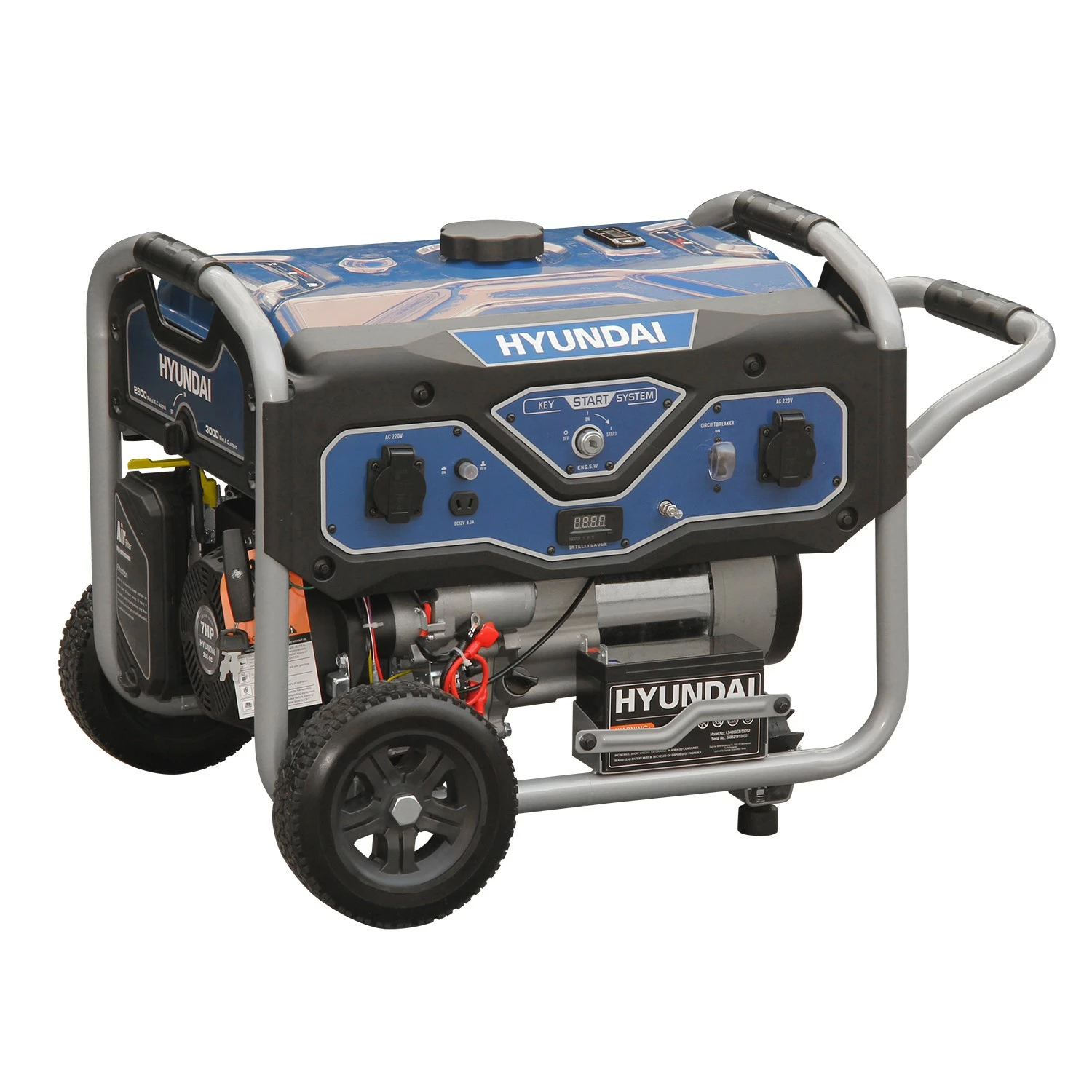 Hyundai 55052 Benzine generator met elektrische start - OHV motor - 3000W