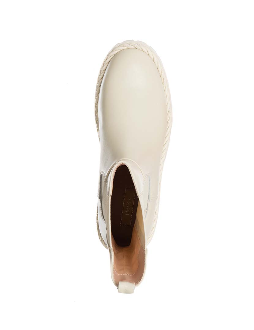 Ivory Beige Mid Boots