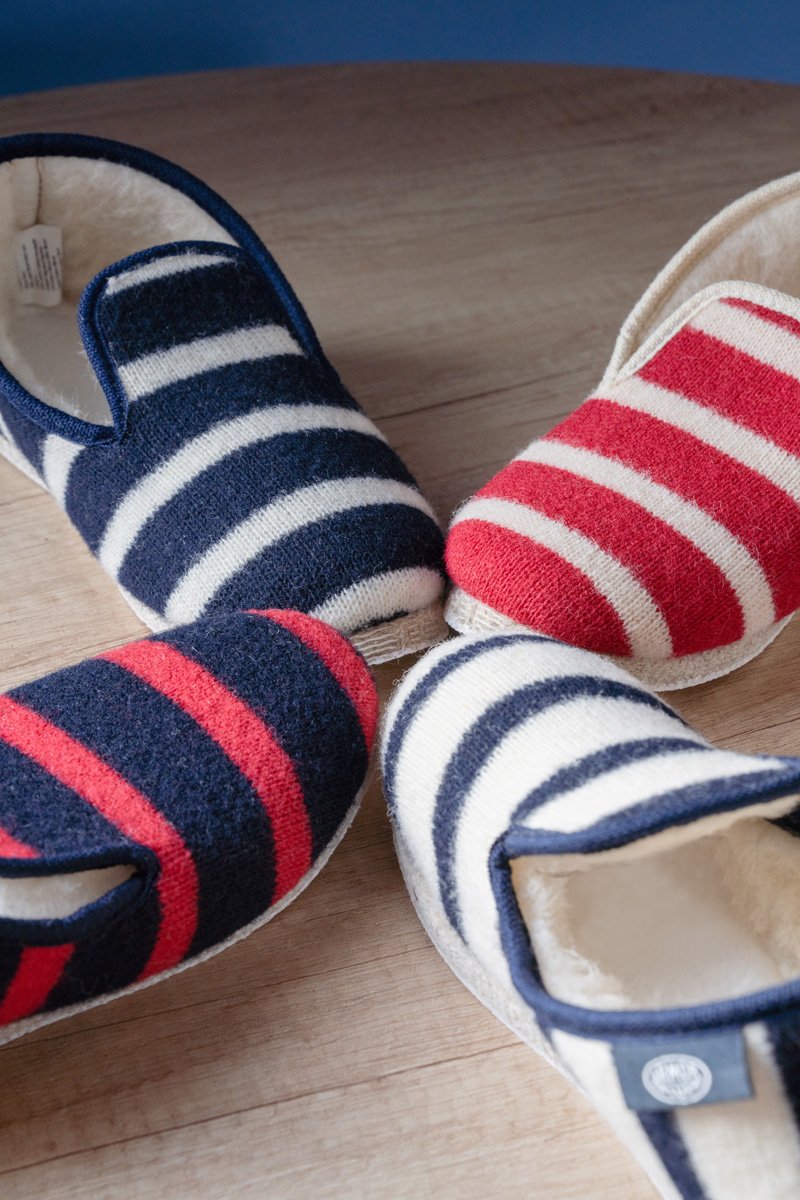 Chaussons rayés 