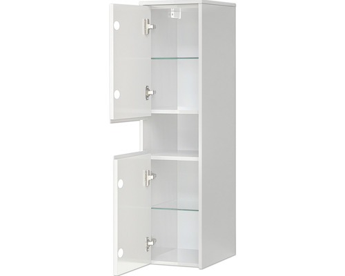 Pelipal xpressline 3261 halfhoge kast, wit met glazen front, BxHxD 30 x 115 x 33 cm
