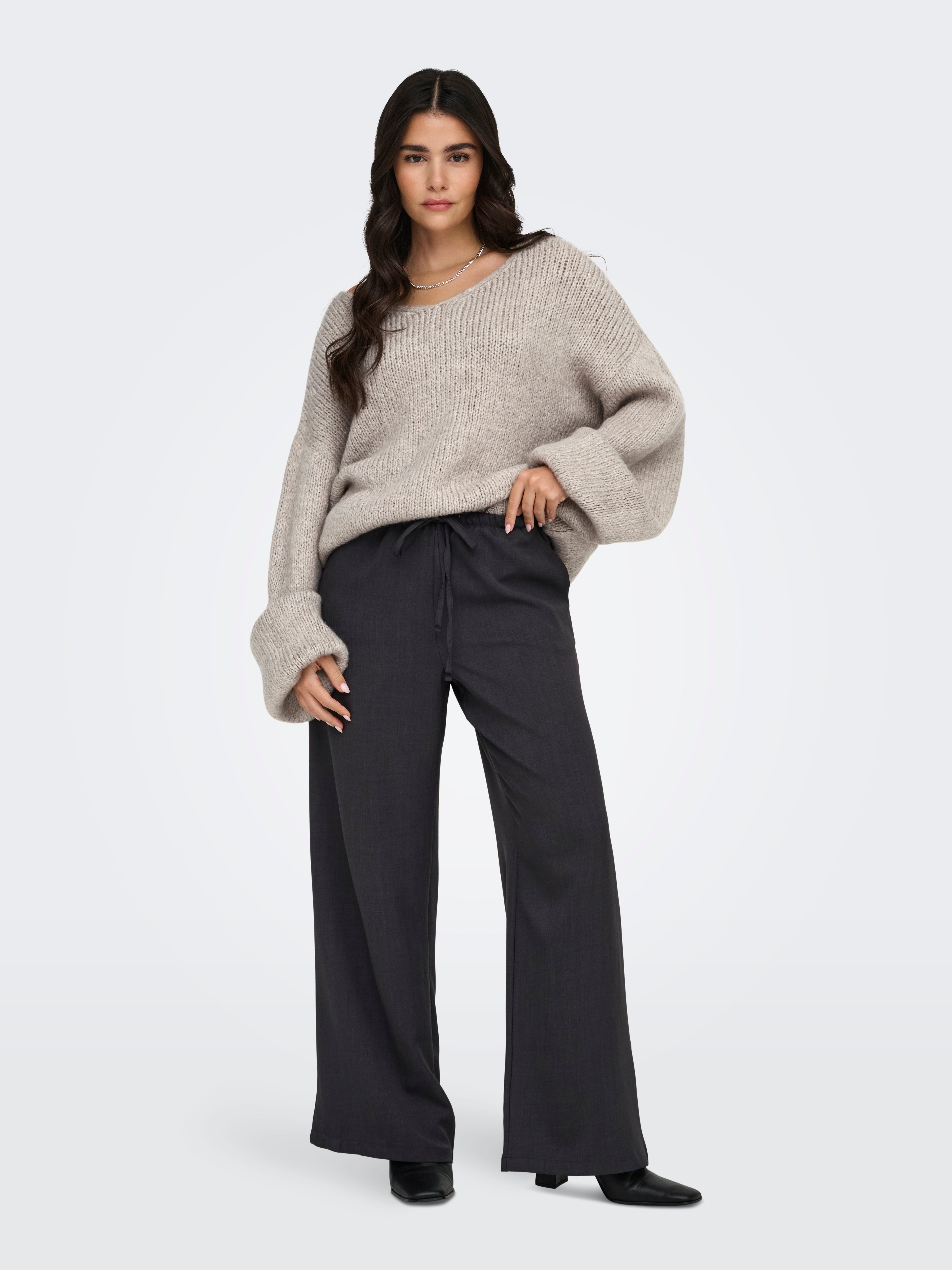 JDYDINEA Strickpullover Chateau Gray